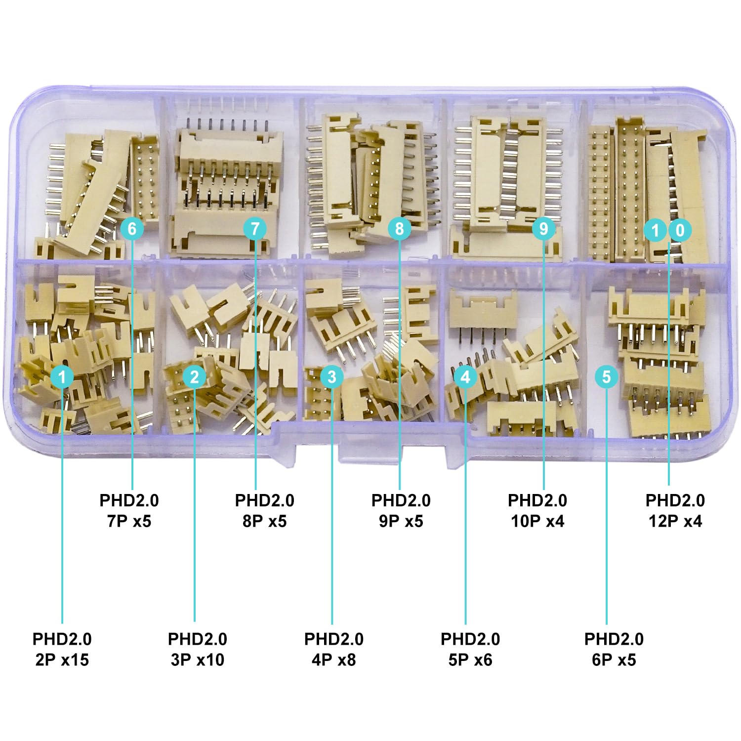 Amazon.com: Kidisoii JST Connector Kit, PHD2.0 Dual Row DIP